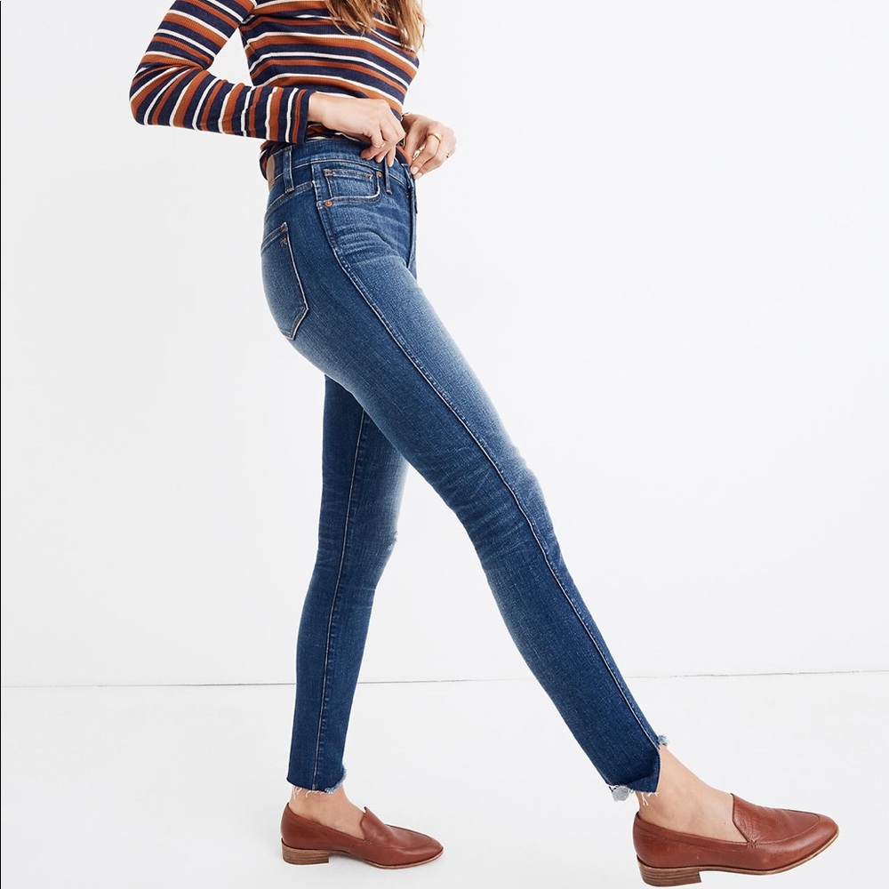 Madewell 10" High Rise Skinny Jeans Tulip Hem